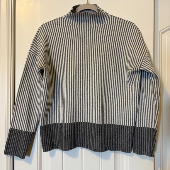 Striped Gray and Black Sweater - Picture 1 of 5